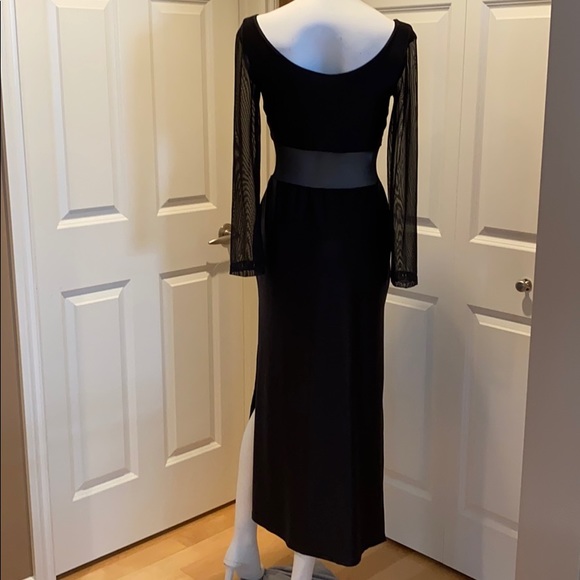 Satin and sheer sexy dress - Picture 3 of 4